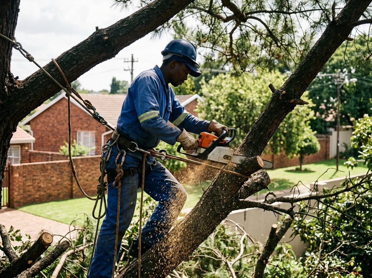 Controlled tree felling and hazardous removal